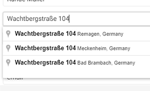adressenfinder-funktion einsatzplaner